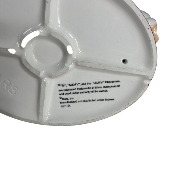 M&Ms Red Heart Ceramic Figurine Flower Candy Holder By FTD - Picture 3 of 9